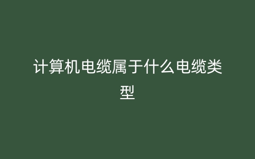 计算机电缆属于什么电缆类型?(图1) 计算机电缆属于什么电缆类型?(图1)