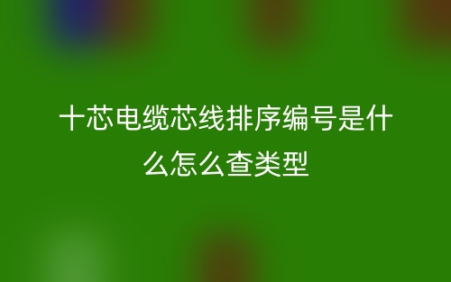 十芯电缆芯线排序编号是什么怎么查类型?(图1) 十芯电缆芯线排序编号是什么怎么查类型?(图1)
