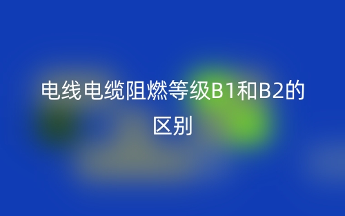 电线电缆阻燃等级B1和B2的区别,哪个好?(图1) 电线电缆阻燃等级B1和B2的区别,哪个好?(图1)
