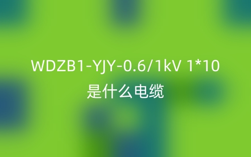 WDZB1-YJY-0.6/1kV 1*10是什么电缆?(图1) WDZB1-YJY-0.6/1kV 1*10是什么电缆?(图1)