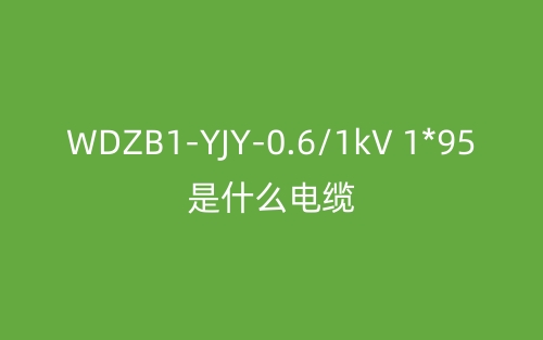 WDZB1-YJY-0.6/1kV 1*95是什么电缆?(图1) WDZB1-YJY-0.6/1kV 1*95是什么电缆?(图1)