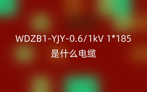 WDZB1-YJY-0.6/1kV 1*185是什么电缆?(图1) WDZB1-YJY-0.6/1kV 1*185是什么电缆?(图1)