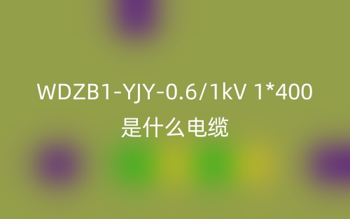 WDZB1-YJY-0.6/1kV 1*400是什么电缆?(图1) WDZB1-YJY-0.6/1kV 1*400是什么电缆?(图1)