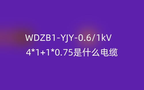 WDZB1-YJY-0.6/1kV 4*1+1*0.75是什么电缆?(图1) WDZB1-YJY-0.6/1kV 4*1+1*0.75是什么电缆?(图1)