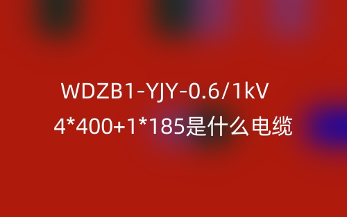 WDZB1-YJY-0.6/1kV 4*400+1*185是什么电缆?(图1) WDZB1-YJY-0.6/1kV 4*400+1*185是什么电缆?(图1)