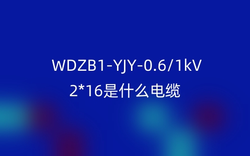 WDZB1-YJY-0.6/1kV 2*16是什么电缆?(图1) WDZB1-YJY-0.6/1kV 2*16是什么电缆?(图1)