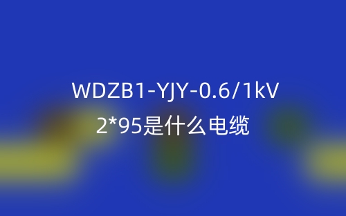 WDZB1-YJY-0.6/1kV 2*95是什么电缆?(图1) WDZB1-YJY-0.6/1kV 2*95是什么电缆?(图1)
