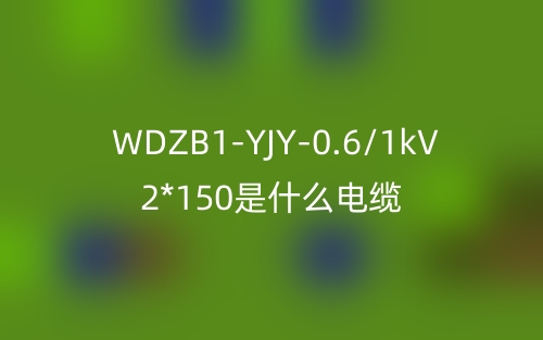 WDZB1-YJY-0.6/1kV 2*150是什么电缆?(图1) WDZB1-YJY-0.6/1kV 2*150是什么电缆?(图1)
