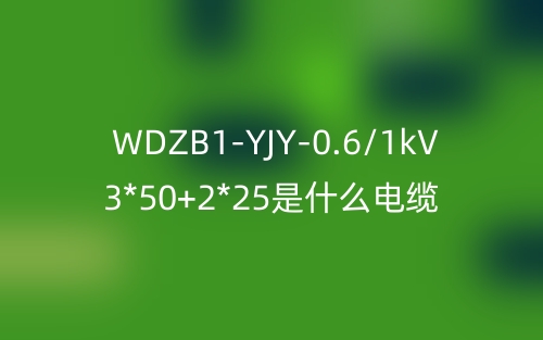 WDZB1-YJY-0.6/1kV 3*50+2*25是什么电缆?(图1) WDZB1-YJY-0.6/1kV 3*50+2*25是什么电缆?(图1)