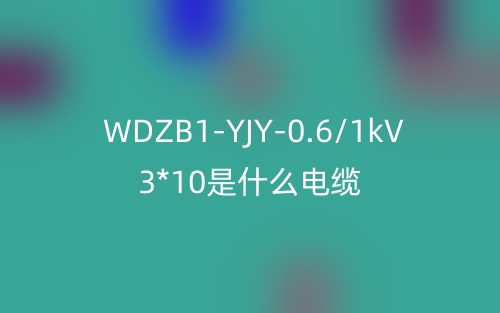 WDZB1-YJY-0.6/1kV 3*10是什么电缆?(图1) WDZB1-YJY-0.6/1kV 3*10是什么电缆?(图1)