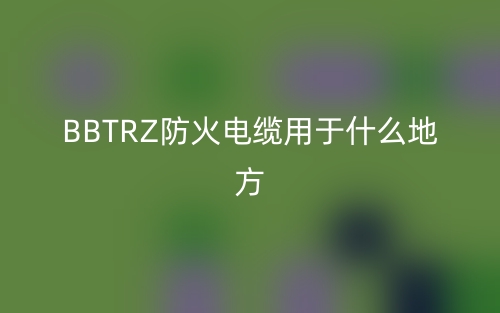 BBTRZ防火电缆用于什么地方?(图1) BBTRZ防火电缆用于什么地方?(图1)