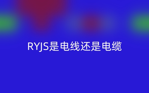 RYJS是电线还是电缆还是什么?(图1) RYJS是电线还是电缆还是什么?(图1)