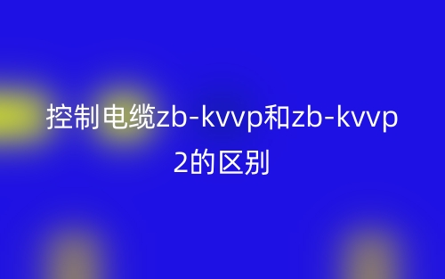 控制电缆zb-kvvp和zb-kvvp2的区别是什么?(图1) 控制电缆zb-kvvp和zb-kvvp2的区别是什么?(图1)