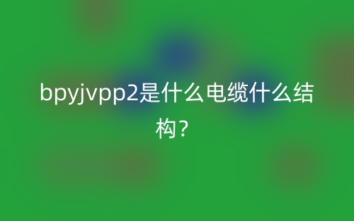bpyjvpp2是什么电缆什么结构?(图1) bpyjvpp2是什么电缆什么结构?(图1)