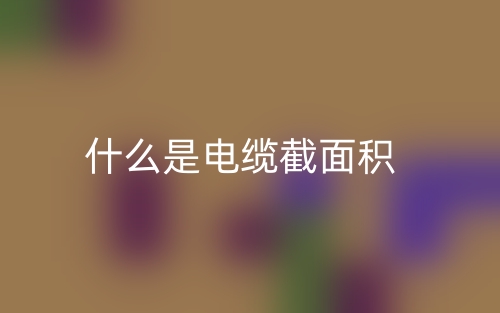 什么是电缆截面积?(图1) 什么是电缆截面积?(图1)