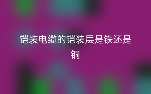 铠装电缆的铠装层是铁还是铜(图1) 铠装电缆的铠装层是铁还是铜(图1)