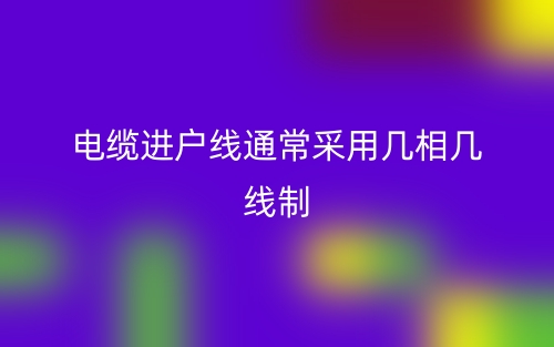 电缆进户线通常采用几相几线制?(图1) 电缆进户线通常采用几相几线制?(图1)
