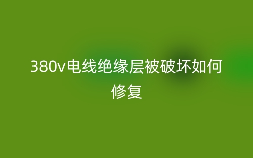 380v电线绝缘层被破坏如何修复?(图1) 380v电线绝缘层被破坏如何修复?(图1)
