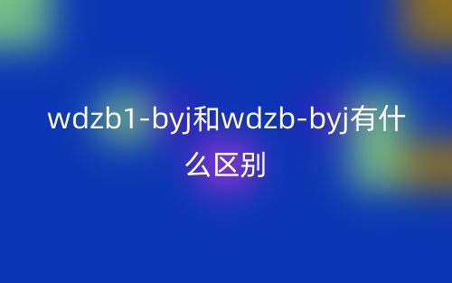 wdzb1-byj和wdzb-byj有什么区别?(图1) wdzb1-byj和wdzb-byj有什么区别?(图1)