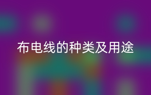 布电线的种类及用途(图1) 布电线的种类及用途(图1)