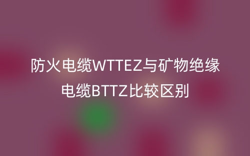 防火电缆WTTEZ与矿物绝缘电缆BTTZ比较区别(图1) 防火电缆WTTEZ与矿物绝缘电缆BTTZ比较区别(图1)