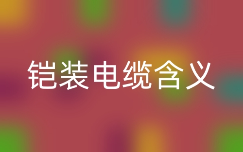 铠装电缆含义(图1) 铠装电缆含义(图1)