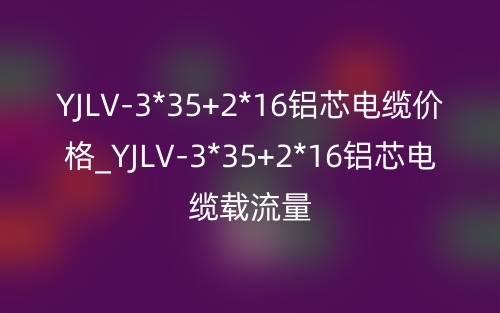 YJLV-3*35+2*16铝芯电缆价格_YJLV-3*35+2*16铝芯电缆载流量(图1) YJLV-3*35+2*16铝芯电缆价格_YJLV-3*35+2*16铝芯电缆载流量(图1)
