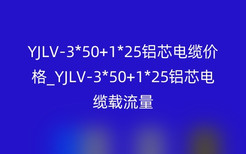 YJLV-3*50+1*25铝芯电缆价格_YJLV-3*50+1*25铝芯电缆载流量(图1) YJLV-3*50+1*25铝芯电缆价格_YJLV-3*50+1*25铝芯电缆载流量(图1)