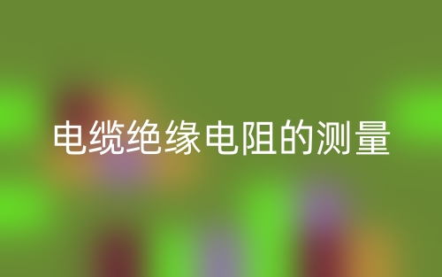 电缆绝缘电阻的测量(图1) 电缆绝缘电阻的测量(图1)