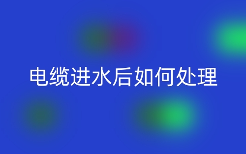 电缆进水后如何处理(图1) 电缆进水后如何处理(图1)