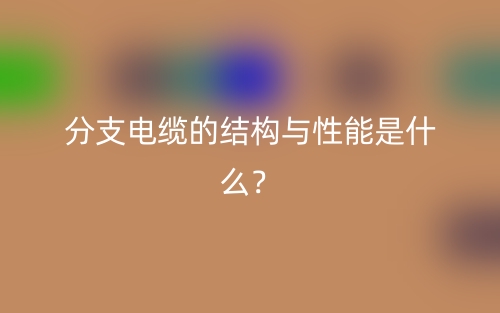 分支电缆的结构与性能是什么?(图1) 分支电缆的结构与性能是什么?(图1)