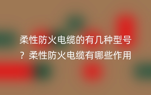 柔性防火电缆的有几种型号?柔性防火电缆有哪些作用?(图1) 柔性防火电缆的有几种型号?柔性防火电缆有哪些作用?(图1)
