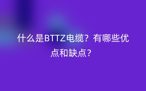 什么是BTTZ电缆?有哪些优点和缺点?(图1) 什么是BTTZ电缆?有哪些优点和缺点?(图1)