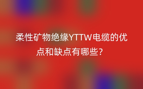 柔性矿物绝缘YTTW电缆的优点和缺点有哪些?(图1) 柔性矿物绝缘YTTW电缆的优点和缺点有哪些?(图1)