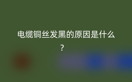 电缆铜丝发黑的原因是什么?(图1) 电缆铜丝发黑的原因是什么?(图1)