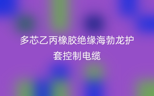 多芯乙丙橡胶绝缘海勃龙(氯丁橡胶)护套控制电缆(图1) 多芯乙丙橡胶绝缘海勃龙(氯丁橡胶)护套控制电缆(图1)