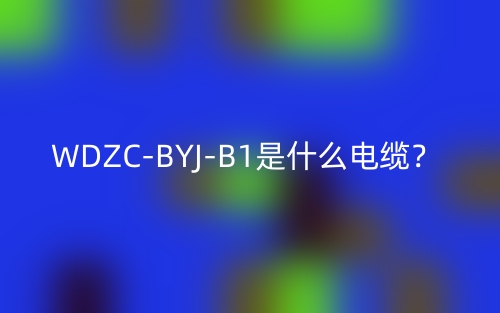 WDZC-BYJ-B1是什么电缆?(图1) WDZC-BYJ-B1是什么电缆?(图1)