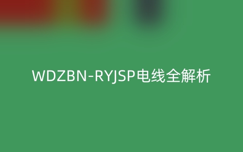 WDZBN-RYJSP电线全解析(图1) WDZBN-RYJSP电线全解析(图1)
