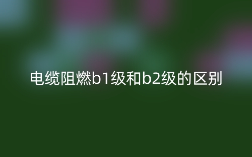 电缆阻燃b1级和b2级的区别是什么?(图1) 电缆阻燃b1级和b2级的区别是什么?(图1)