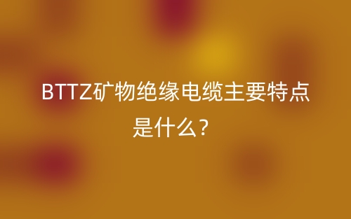 BTTZ矿物绝缘电缆主要特点是什么？(图1)