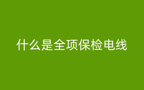 什么是全项保检电线?(图1) 什么是全项保检电线?(图1)